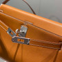 Hermes Kelly Bag Brown Epsom Leather Silver Hardware - Default Title - View 6