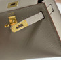 Hermes Kelly Mini II Bag Gray Epsom with Gold Hardware 19 - Default Title - View 6
