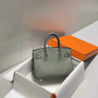 Hermès Birkin Mini Bag 20cm green togo leather with shoulder strap - Default Title - View 3