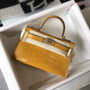 Hermes Kelly Mini II Bag 19 Yellow Crocodile Leather with Gold Hardware - Default Title - View 4