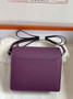 Hermès Mini Roulis Bag Purple Evercolor Silver Hardware H50338 - Default Title - View 3