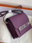 Hermès Mini Roulis Bag Purple Evercolor Silver Hardware H50338 - Default Title - View 2