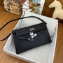 Hermes Kelly Bag Silver Hardware with Elan Black Leather - Default Title - View 5