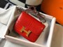 Hermes Constance Bag Red Crocodile Leather Gold H2807 - 18cm - View 1