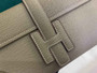 Hermes Jige 29cm Wallet Clutch In Epsom Leather Gray - Default Title - View 4