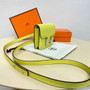 Hermes Constance Slim Wallet Yellow Epsom Leather Silver H082093 - Default Title - View 3
