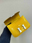 Hermes Constance Crocodile Leather Yellow Silver H282265 - 19cm - View 4