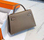 Hermes Kelly Mini II Bag Dark Gray Epsom with Gold Hardware 19 - Default Title - View 2
