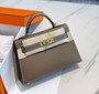 Hermes Kelly Mini II Bag Dark Gray Epsom with Gold Hardware 19 - Default Title - View 4