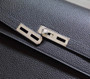 Hermès Kelly Messenger Bag Togo leather Silver hardware 38cm Black - Default Title - View 6