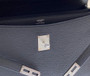 Hermès Kelly Messenger Bag Togo leather Silver hardware 38cm Black - Default Title - View 8