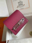 Hermès Mini Roulis Bag Pink Purple Evercolor Silver Hardware H50326 - Default Title - View 2