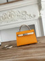 Hermes Kelly Bag 19 Epsom Leather Yellow Silver H82327 - Default Title - View 1