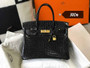 Hermès Birkin Bag 30cm Black Crocodile Leather Gold Hardware - Default Title - View 1