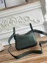 Hermes Lindy Mini Bag Togo Leather Dark Green Silver H68629 - Default Title - View 3