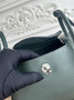 Hermes Lindy Mini Bag Togo Leather Dark Green Silver H68629 - Default Title - View 7