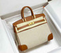Hermès Birkin Bag 25cm Tan Swift Leather Canvas Gold Hardware - Default Title - View 1