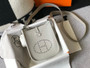 Hermès Evelyne 18 Togo Leather Shoulder Mini Bag Silver Light Gray - Default Title - View 3