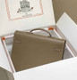 Hermès Kelly Messenger Bag Togo leather Silver hardware 38cm Gray - Default Title - View 3