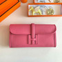 Hermes Wallet Clutch Swift Leather 29cm In Pink - Default Title - View 1