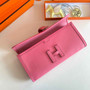 Hermes Wallet Clutch Swift Leather 29cm In Pink - Default Title - View 2