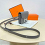 Hermes Constance Slim Wallet Dark Gray Epsom Leather Silver H082079 - Default Title - View 2