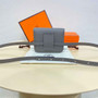 Hermes Constance Slim Wallet Dark Gray Epsom Leather Silver H082079 - Default Title - View 3