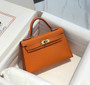 Hermes Kelly Mini II Bag 19 Gold Hardware with Epsom Orange - Default Title - View 4