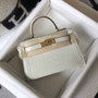 Hermes Kelly Mini II Bag 19 white Crocodile Leather with Gold Hardware - Default Title - View 4