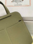 Hermes Halzan 25 Bag Green Togo Leather Silver H082169 - Default Title - View 7
