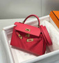 Hermes Mini Kelly II Bag 19 Red Epsom Gold Hardware H86105 - Default Title - View 1