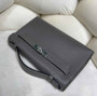 Hermes Kelly Bag 22 Dark Gray Swift Leather Silver Hardware - Default Title - View 2