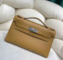 Hermes Kelly Bag 22 Camel Swift Leather Silver Hardware - Default Title - View 1