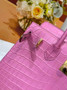 Hermès Birkin Bag 30cm Pink Crocodile Leather Gold Hardware H8889 - Default Title - View 9