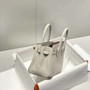 Hermès Birkin Mini Bag 20cm pearl gray leather with shoulder strap - Default Title - View 4