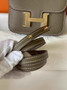 Hermes Constance Slim Wallet Epsom Dark Gray Leather Gold H082094 - Default Title - View 5