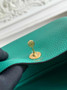Hermes Lindy Mini Bag Togo Leather Green Gold H68623 - Default Title - View 8