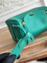 Hermes Lindy Mini Bag Togo Leather Green Gold H68623 - Default Title - View 5