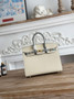 Hermès Birkin 25 Bag Beige Blue Epsom Leather - gold - View 7