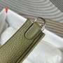 Hermes Evelyne III 17 Green Togo Leather Bag Silver H5615 - Default Title - View 4
