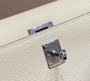 Hermes Kelly Mini II Bag White Epsom with Silver Hardware 19 - Default Title - View 5