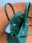 Hermès Birkin Bag Dark Green Crocodile Togo Gold Hardware H8603 - W25×H20×D13cm - View 9
