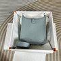 Hermes Evelyne III 17 Light Blue Togo Leather Bag Silver H5627 - Default Title - View 3