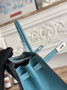 Hermès Birkin 25 Bag Blue Epsom Leather H625654 - gold - View 12