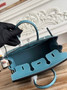 Hermès Birkin 25 Bag Blue Epsom Leather H625654 - gold - View 13