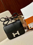 Hermes Constance Bag Black Epsom Leather Silver H2501 - Default Title - View 2