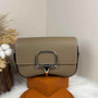 Hermès Della Cavalleria Elan Bag in Gray Epsom Calfskin Silver Hardware - Default Title - View 1