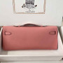 Hermès Kelly Cut Clutch 31cm Epsom Leather Pink Silver - Default Title - View 2