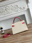 Hermes Kelly Bag 19 Epsom Leather Beige Pink Gold H82342 - Default Title - View 3