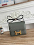 Hermes Constance Epsom Leather 19cm Gold Dark Gray H082253 - Default Title - View 1